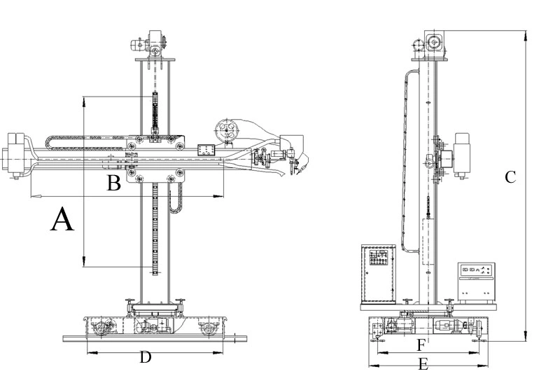 Welding Manipulator, Boom and Column of Girth Seam MIG Mag Saw Welding for Chemical Machinery, Pressure Vessels, Shipbuilding