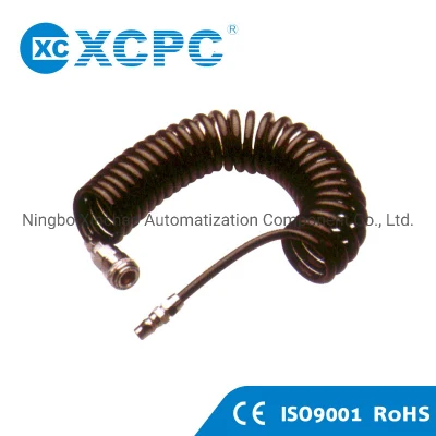 Xcpc 공압 제조업체 중국 OEM 공급업체 피팅 커플러 머퍼 소음기 공기 살포기 폴리우레탄 튜브 나선형 PU 튜브